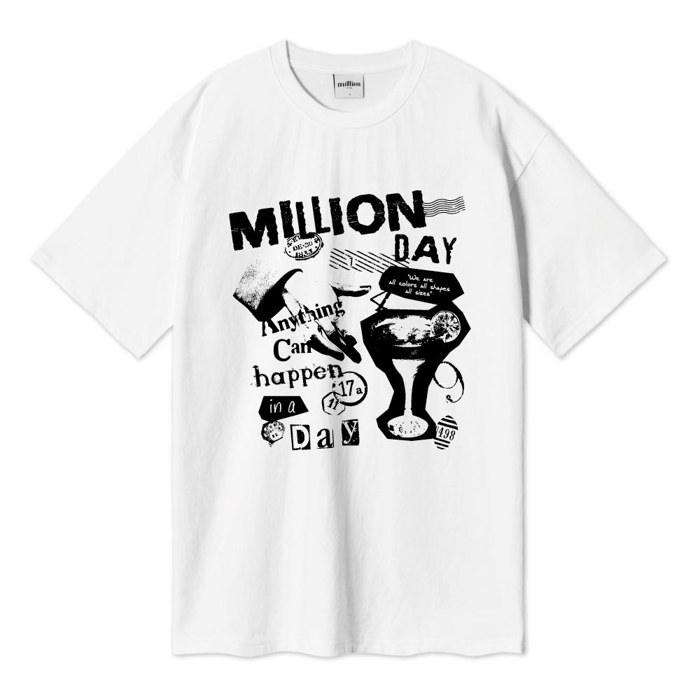 Million Day Million Cheers Over T-Shirt White/M