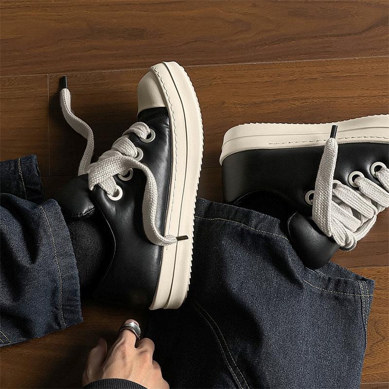 Grosse tête une pédale gros Ding chaussures décontractées tendance chaussures pour hommes chaussures pain chaussures tendance hauteur tige basse semelle épaisse rehaussante polyvalent mode chaussures de skate