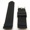 G24 20mm Waterproof Black Silicone Rubber Curved End Dive Watch Band Strap