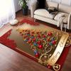 1pc Christmas Themed Rug, Exquisite Christmas Tree Print, Bedside Carpet, Non Slip Laundry Room Mat, Machine Washable Water Absorbing Entran