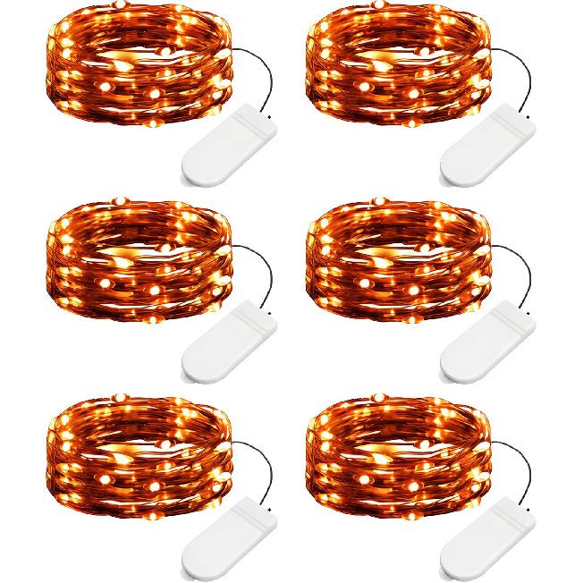 Minetom 6 Pack Battery Operated LED Fairy Lights for Christmas Decor