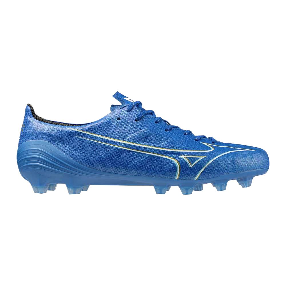 Mizuno Alpha Japan Soft Comfortable Classic Fashion Soccer Shoes Unisex Soccer Shoes Laser-Blue White Gold P1GA246027-27