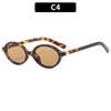 Sexy Small Oval Leopard Sunglasses Women Lovely Ins No Makeup Plain Glasses Frame Men Eyewear Cute Decorative Computer Glasses
