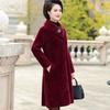 Warm Winter Faux Fur Coat Long Loose Overcoat Women Lapel Jacket Female Thick