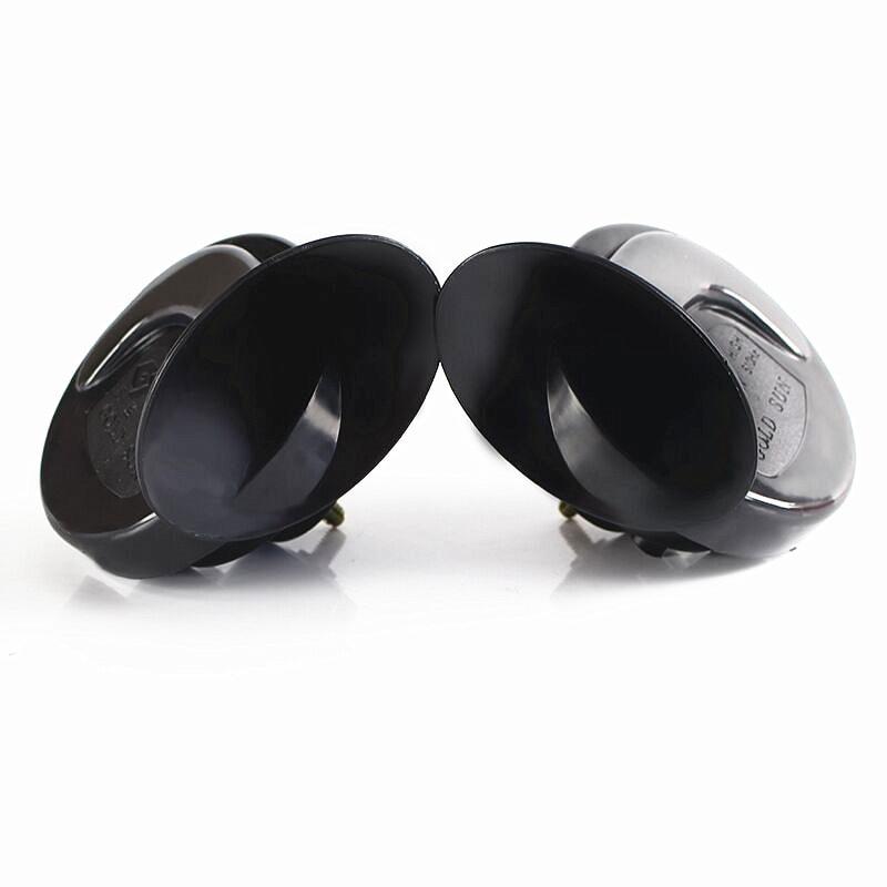 12V 48V 60V Motorcycle Waterproof Snail Horn Super Sound Monophonic Scooters Motorcycle Accessories Electric Moped Horn Black