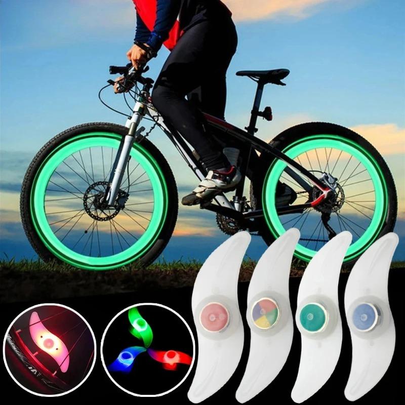 2-6PCS Bike Wheel Spoke LED Lights, 3 Lighting Modes Waterproof Tire Lamp, Safety Warning Easy Install Bicycle Accessories