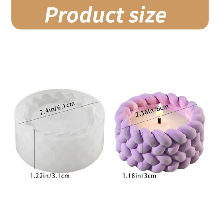 Gewebtes Seil Harzformen Silikon Kerzenhalterformen für Epoxidharz, Sukkulenten Pflanzgefäß, Heimdekorationen