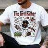 Retro The Grillfather BBQ T-Shirt Godfather-Inspired Grill Master Printed Shirt Vintage Men Cr
