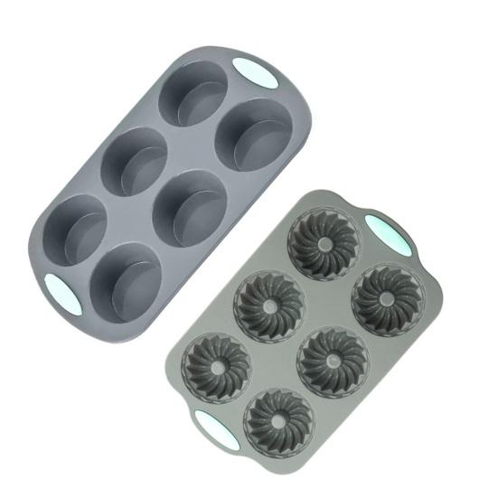 Yousheng Holiday Wreath Silicone Mold Heat-Resistant Baking Pan for Cakes Soap Ice Cubes Food Grade Easy Release Cupcake Maker