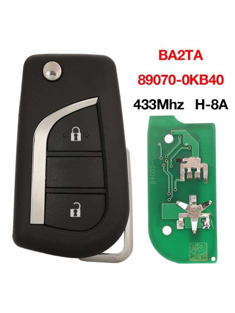 Keyless Entry Remote Control Car for Key Fob BA2TA 433MHz H (8A) Chip 89070-0KB40 for 2015+