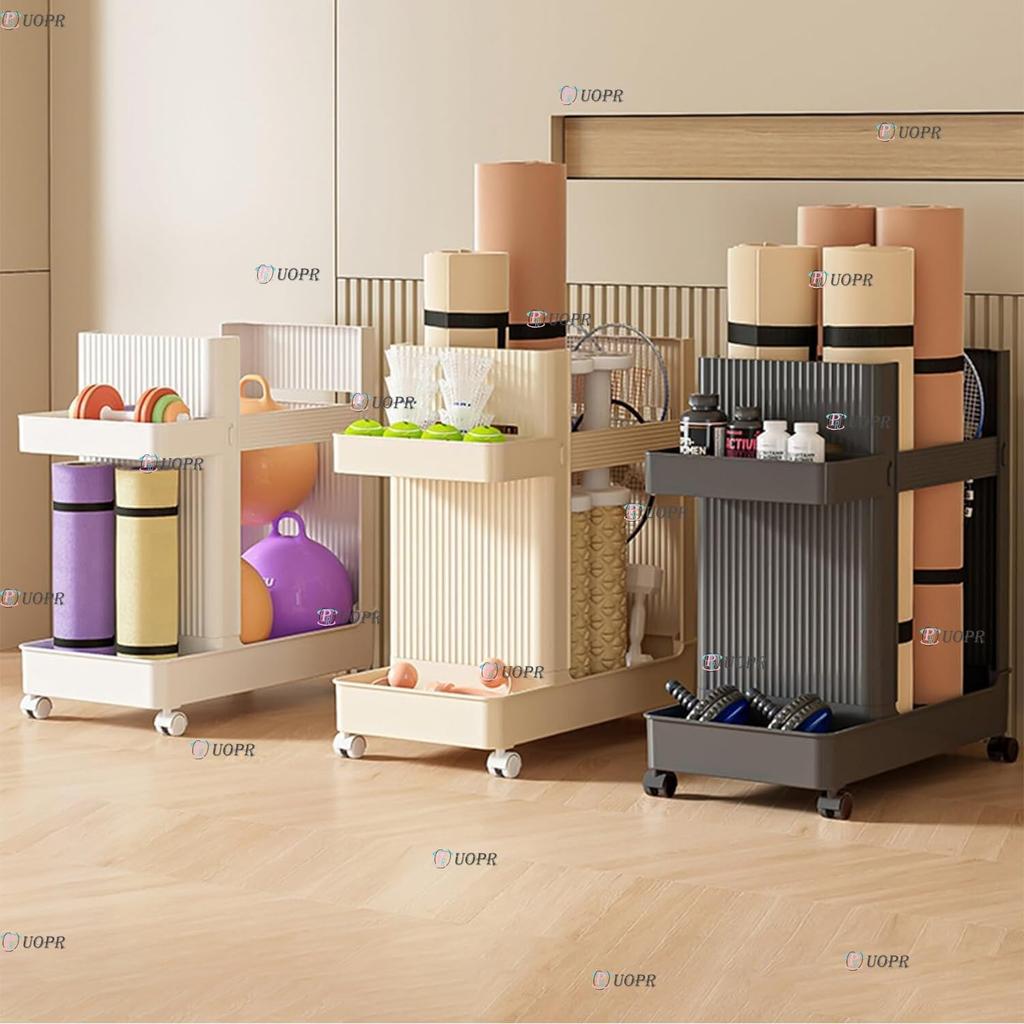 Yoga-Matten-Zubehör mit Rädern, Trainingsgeräte-Aufbewahrung, Modern, Bauchmuskel-Yoga-Matten-Halter, Organizer, Ständer, Hanteln, Kettlebells