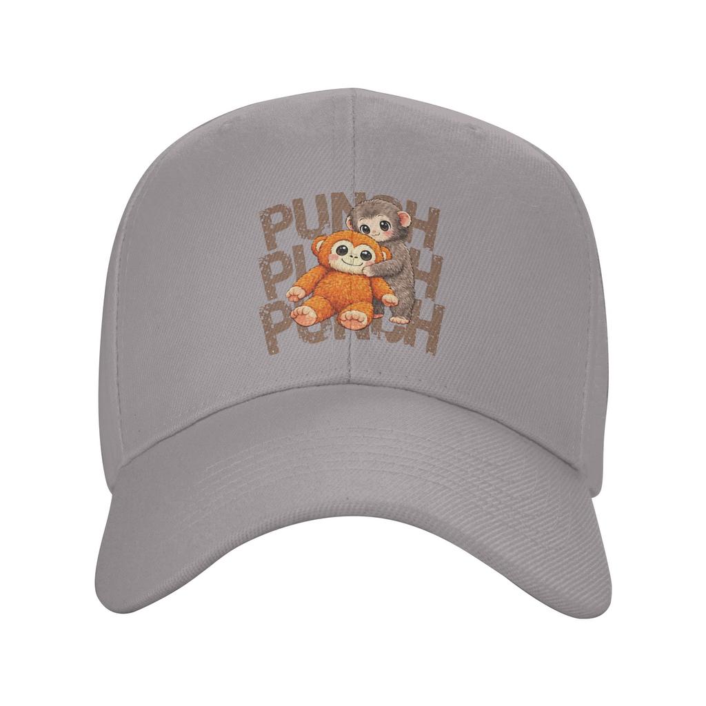 Punch Punch Punch Cute Baby Monkey Playful Animals Casual Baseball Cap Kpop Rock Trucker Hat Summer Sun Men y2k Baseball Caps