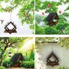 Bucolic Outdoor Bird Feeder With Open Design To Attract Multiple Species Natural Wood And Metal Yard Ornaments