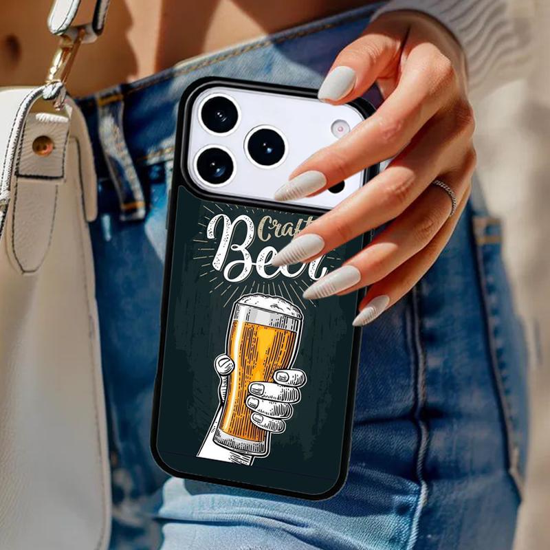 Beer Alcohol Phone Case For iPhone 17 Air 14 15 13 12 Max Cover For Apple 14 15 16 16e 11 Pro Max Plus Coque
