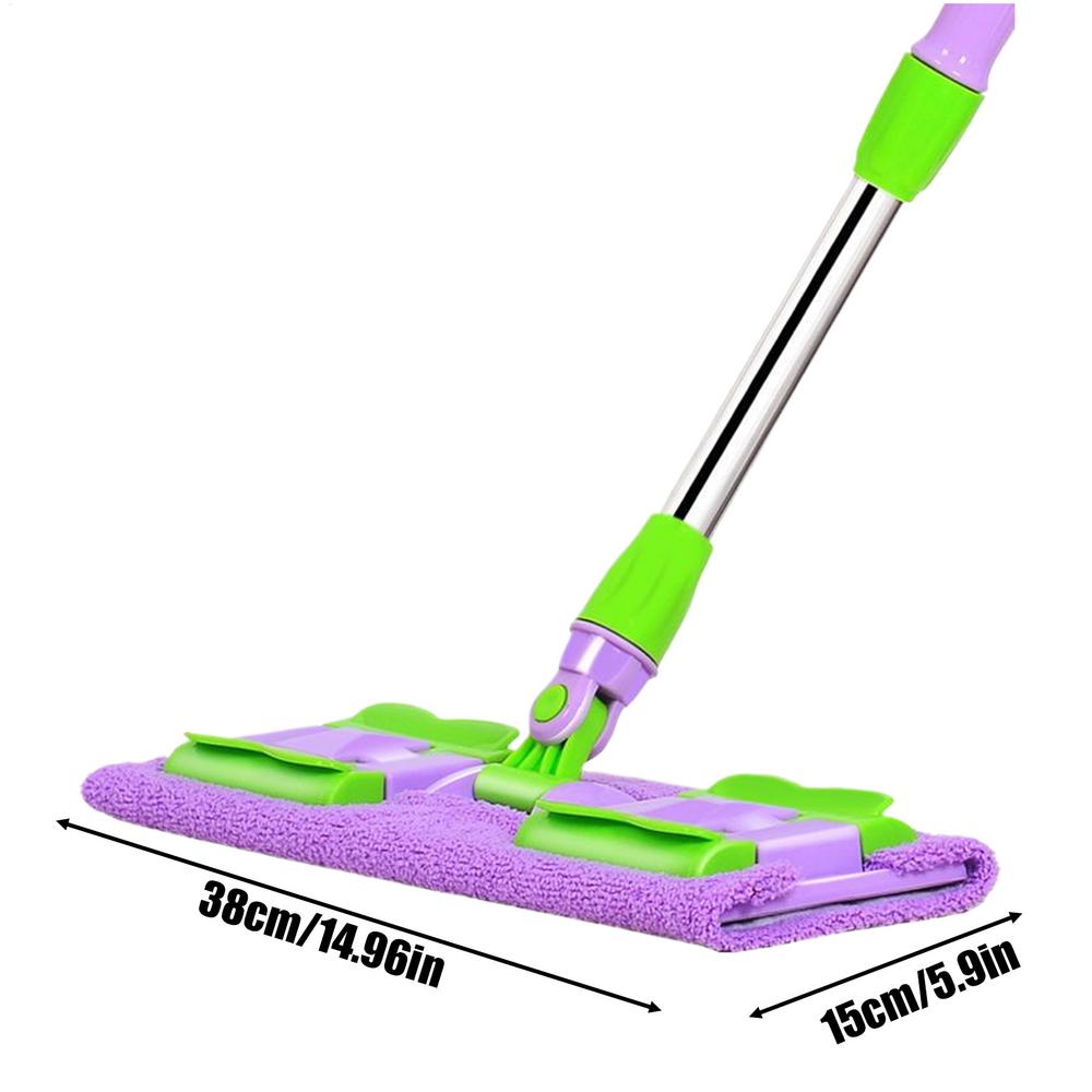 Flat Mop Wet Dry Mop With 4 Washable Pads 360 Degree Rotatable Tool For Tile Laminate Wood Outdoor Patio Garage Cleaning
