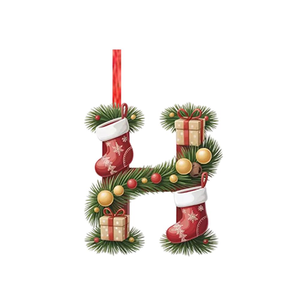 2D Christmas Decoration Pendant Christmas Tree Tag Theme Party Crafts Ornament