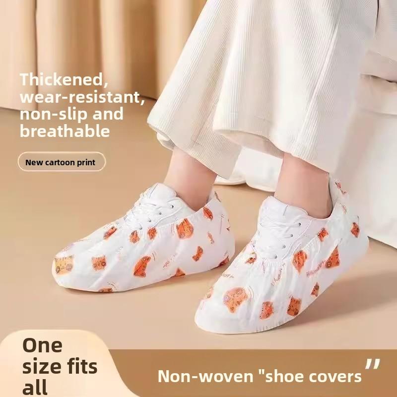 Copriscarpe Monouso Cartoni Animati Stampati Ispessiti Domestici Antiscivolo Comodi Resistenti all'Usura