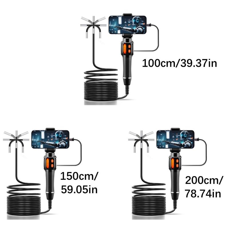 Industrial Endoscope With 1080P Clear Imaging And Complete Turn For Pipe Inspection And Home Maintenance
