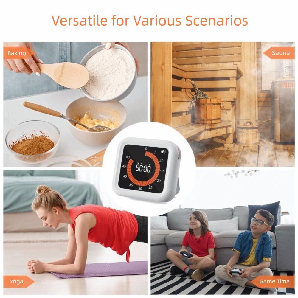 Easy to Read Countdown Timer Sound Adjustment Rechargeable Timer Visual Digital Timer  Livingroom