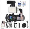 4K HD 48MP Digital Camera & Video Recorder with Mic and Touchscreen
