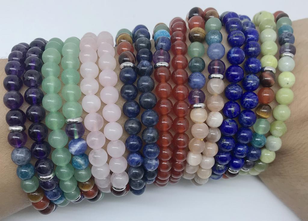 High Quality 8mm Natural Round Beads 7-Chakra Bracelet Gemstone Loose Stone Beads High Quality Stone Beads