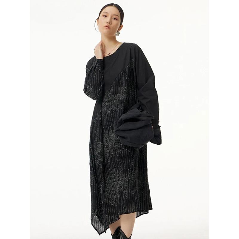 

Xitao Однотонное свободное повседневное женское платье темперамент ZYY1060 One Size чёрный