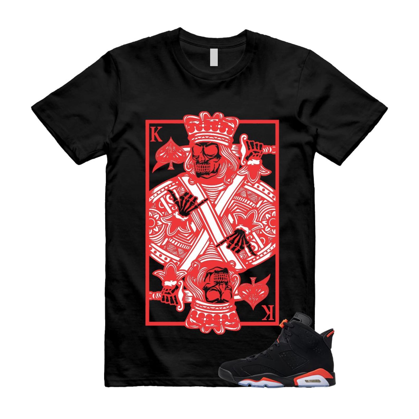 6 Infrared Salesman Black Red T Shirt Match KC M