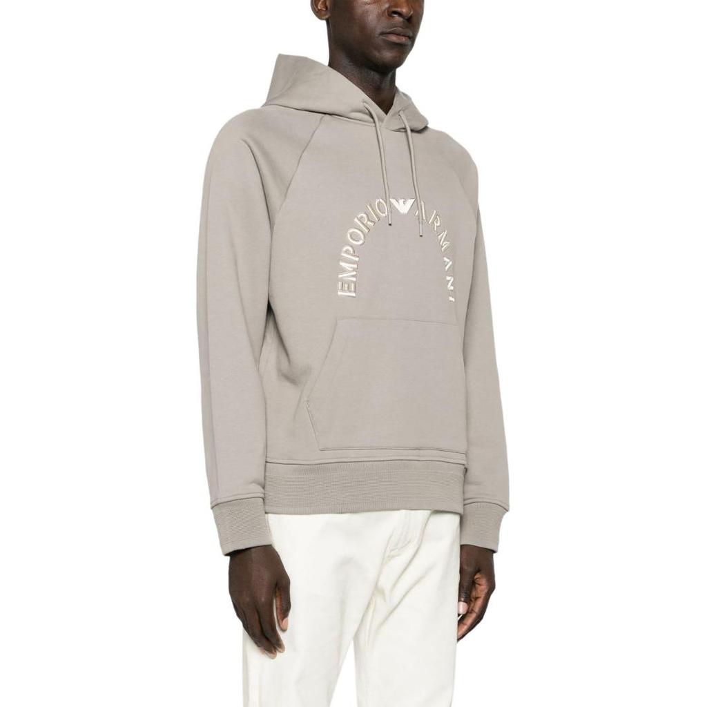 Emporio Armani logo-embroidered cotton hoodie 6R1ME9-1JWPZ-06F6