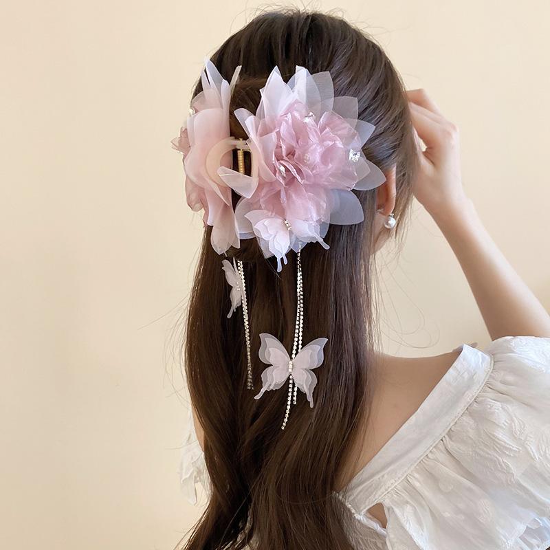 Holiday wind egg flower other side flower grab clip sweet girl bangs side hairpin bohemian hair accessories