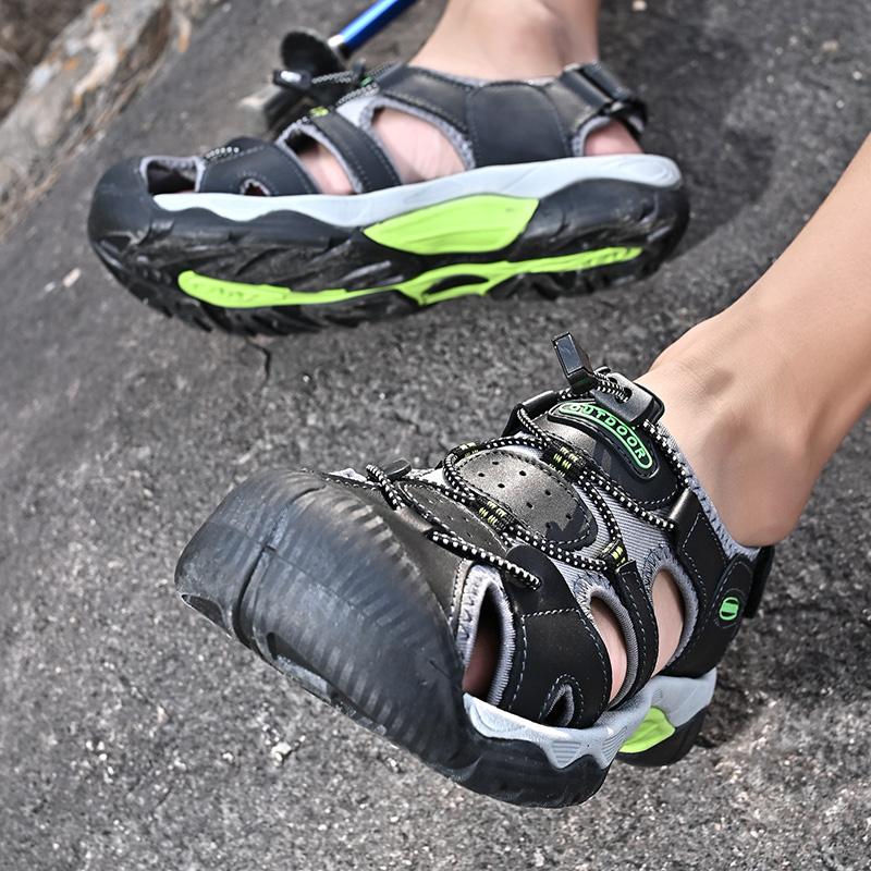 Summer Men Genuine Leather Sandals Men Beach Sandals Outdoor Sandals For Men