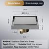 Foot Floor Drain 10*10cm Anti-odor Bath Drains  Deodorization Square DIY Black Shower Filter Plug Cover Pipe 304 Stainless Steel