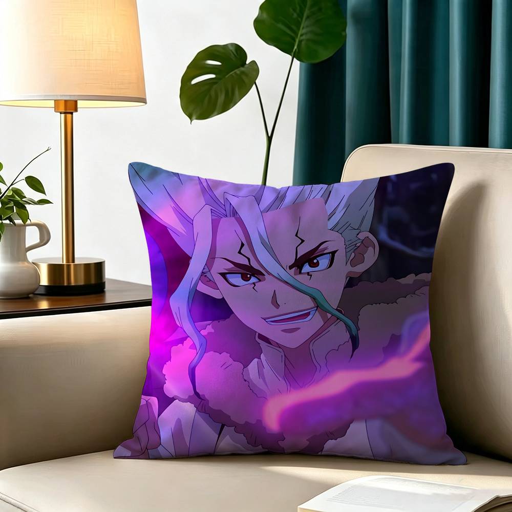 D-Dr S-STONE Pillow Case Square Double-Sided Sofa Cushion Cover Bedroom Bedside Pillow