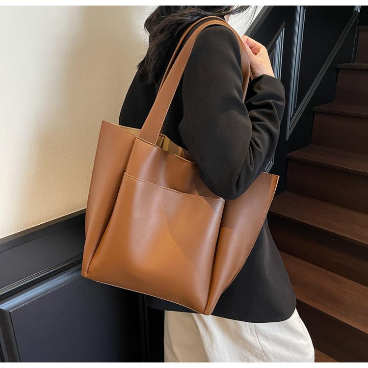 Women's Bag Large Capacity Shoulder Bags High Quality PU Leather Handbags and Purse Female Retro Tote Bags