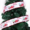 10 Charming Meter Christmas Car And Tree Decor Sparkly Gold Printed Ribbon Fabric