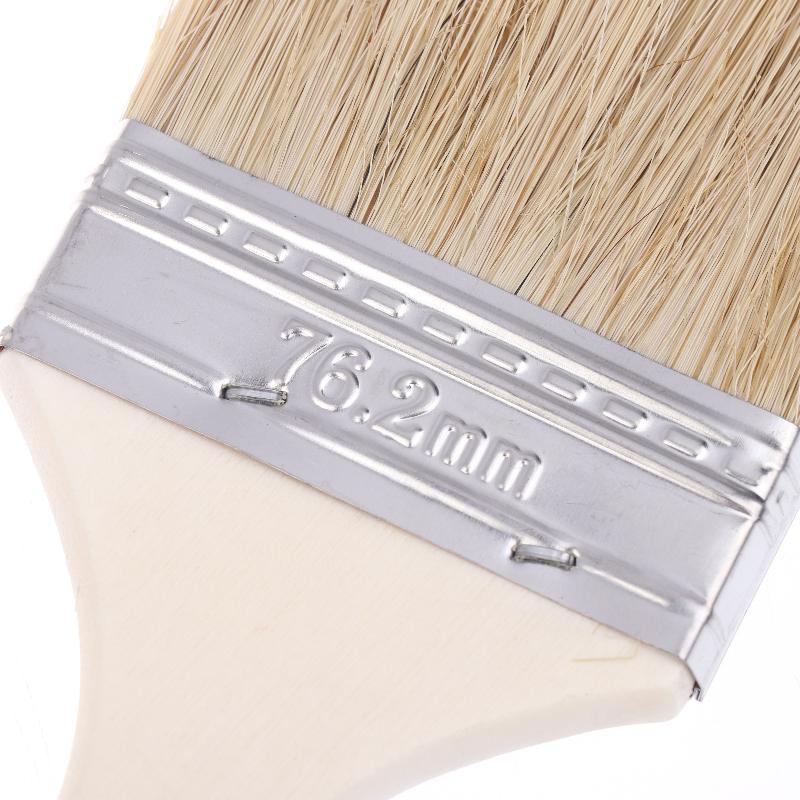 10Pcs Glue Application Wooden Handles Paint Brush Pig Mane Brushes Suitable For Art Handicrafts Plastering And Painting