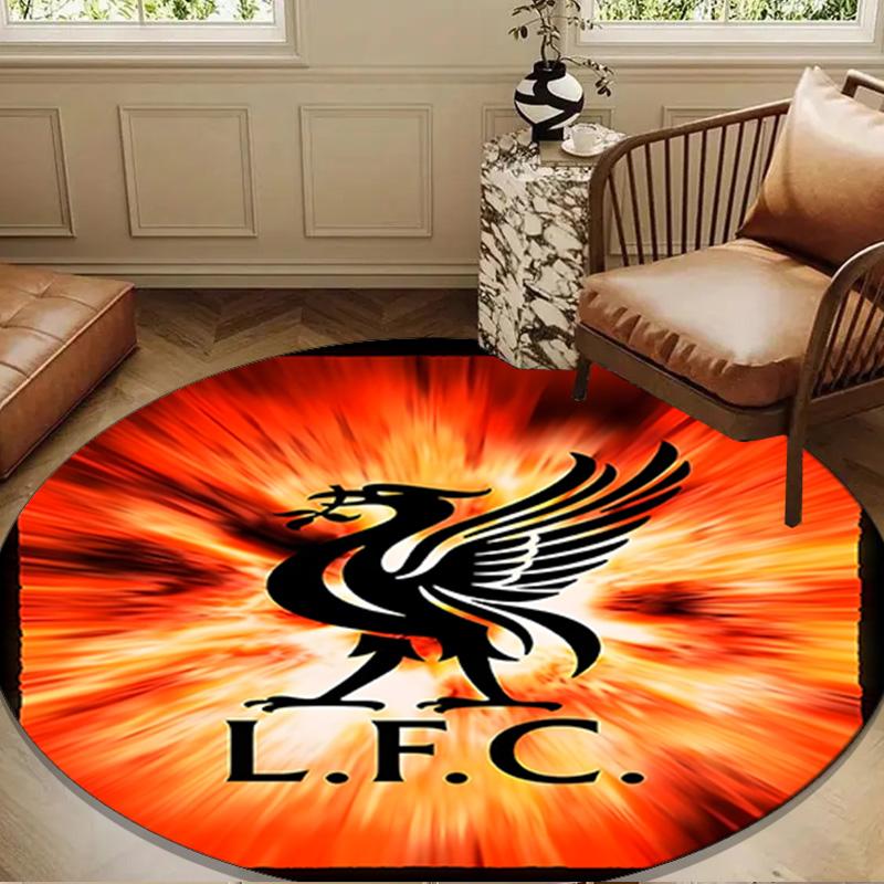Football Liver-pool Round mat Home Decor, Chair rug For livingroom,Bedroom, doormat home decor Birthday Gift Christmas Gifts