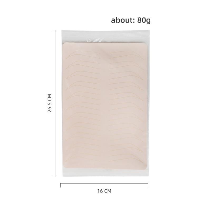 Double-sided Multi-functional Silicone Practice Eyebrow Eye and Lip Contact Lenses Silicone Eyebrow Fake Leather