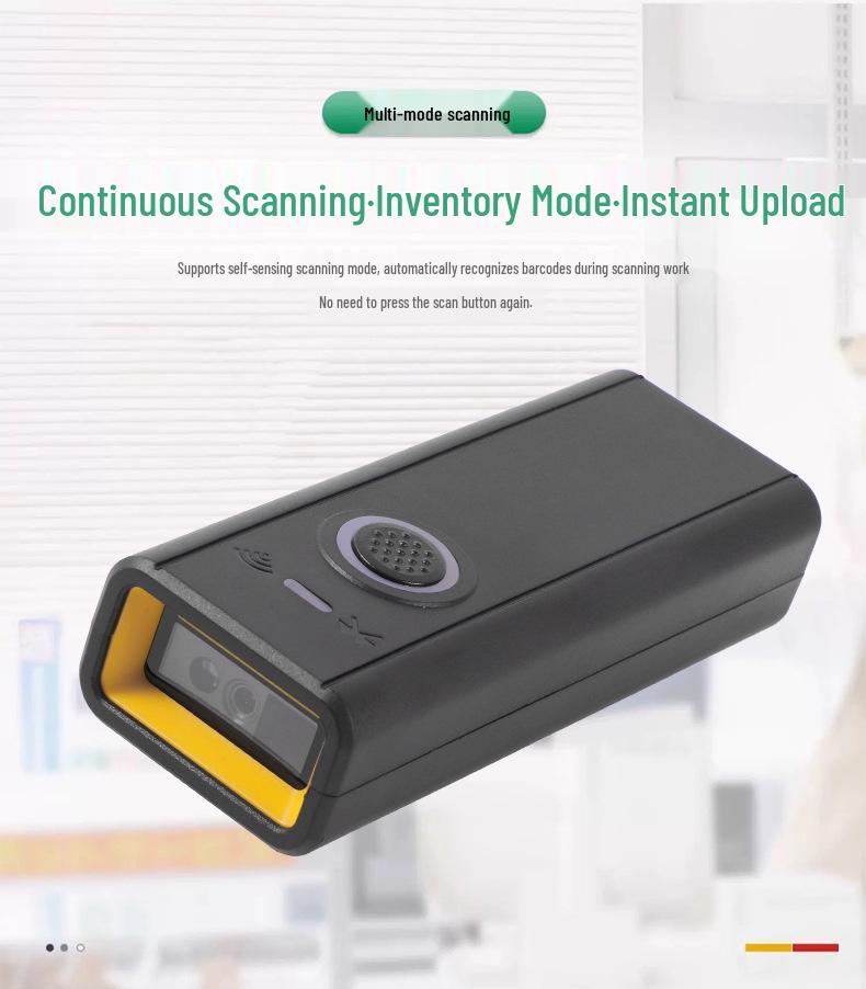 High-Speed Portable Wireless 1D/2D Scanner with Bluetooth & 2.4G Connectivity