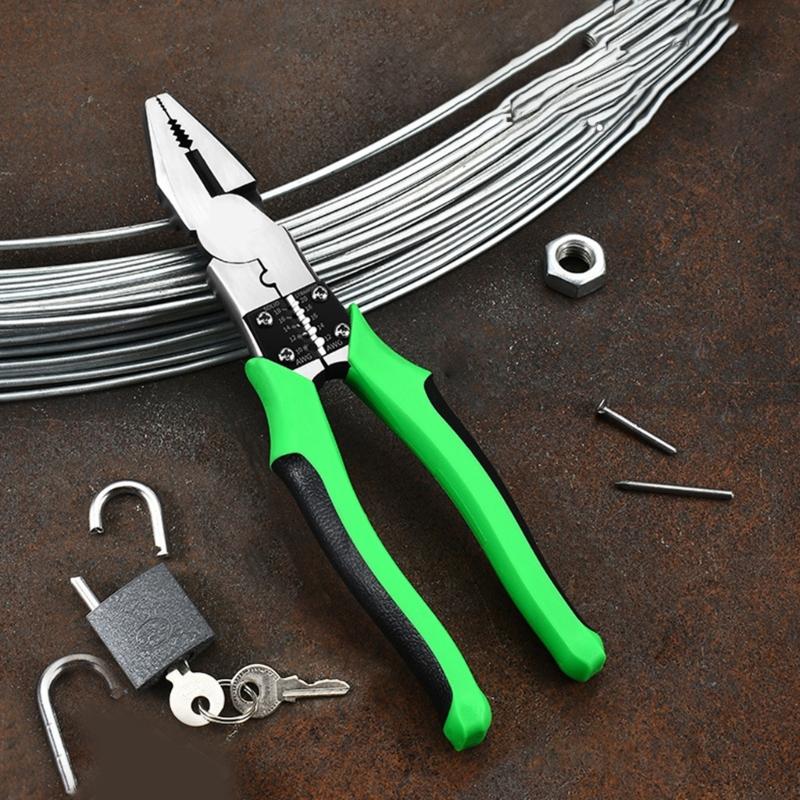 Electrician Pliers Multifunctional Needle Nose Plier for Wire Stripping Cable Cutter Terminal Crimping Hand Tools