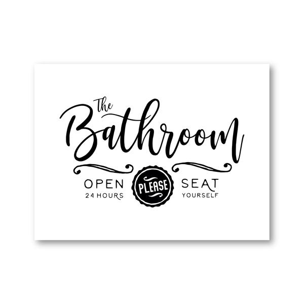 Modern Bathroom Sign Prints Canvas Painting Posters Powder Sign Wall Art Pictures For Farmhouse Hotel Restroom Room Home Decor
