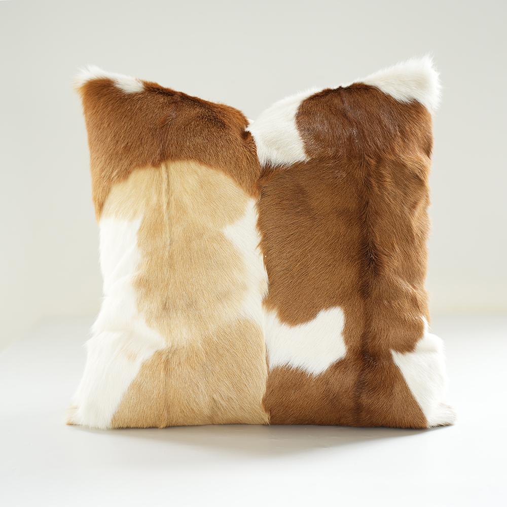 Plush Cow Print Pillowcase 50x50cm Double-sided Cushion Cover Artistic Color-block Throw Pillow Cover Home Decor