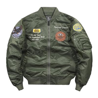 New Autumn and Winter Air Force Pilot Jacket Men's Embroidered Baseball Uniform Large Size Jacket