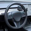 For Tesla Model 3 Y Matte Carbon Fiber ABS steering wheel patch Cover Trim 3PCS