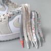 Lacci per Scarpe Bianco Grigio Giuntati Uomo Donna Lacci Retro Sport Basket Scarpe da Ginnastica Casual Tela High-top Lacci Scarpe Graffiti