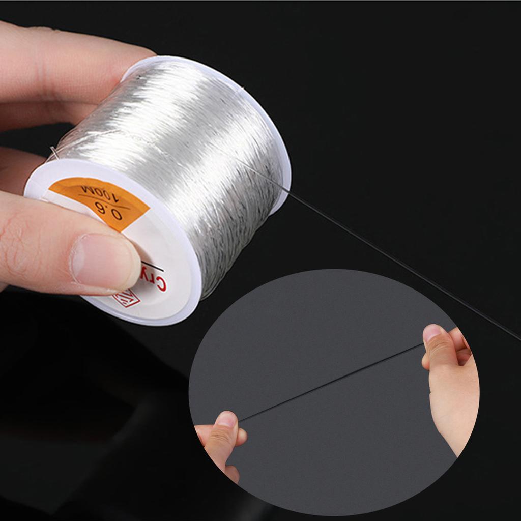 100M Resin Crystal Elastic Cord High Brightness Jewelry Making Thread Transparent DIY Beading Cord Bracelet Threads
