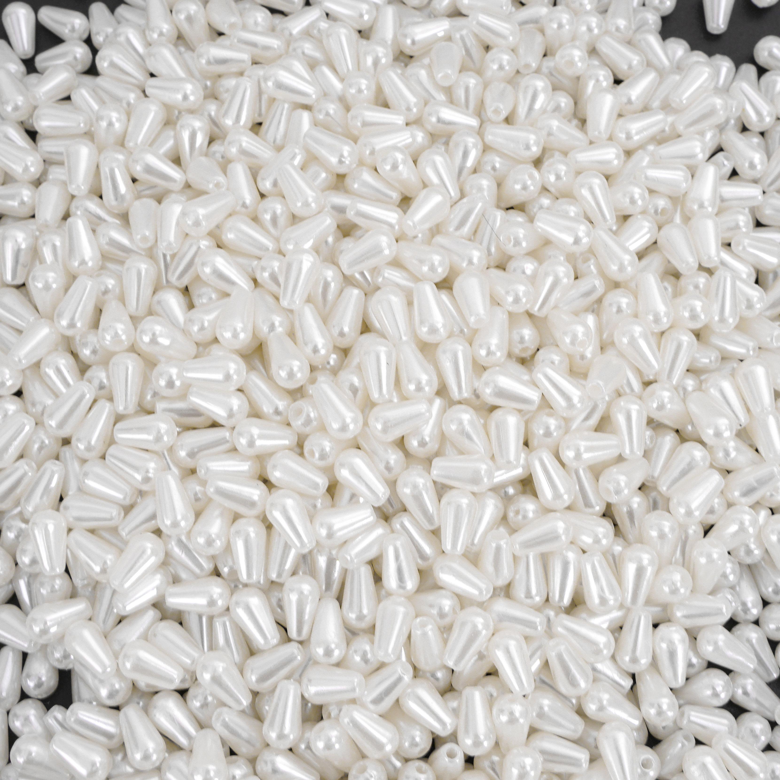 

50-100 шт. ABS Pearl Water Drop Shape Scattered Бусины DIY Браслеты Ожерелья Изготовление ювелирных изделий 6x10mm 100pcs белый