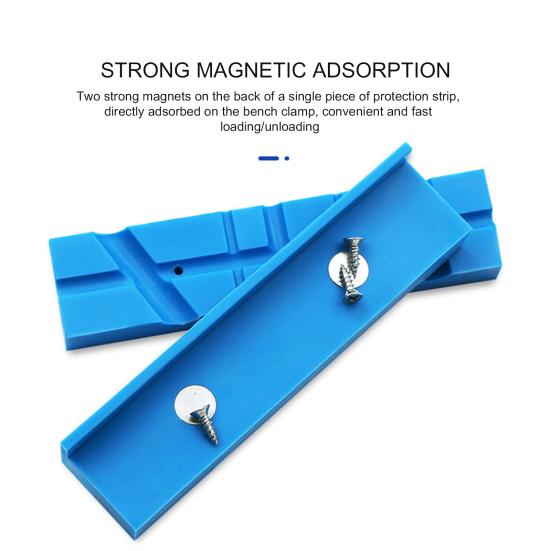Magnetic Soft Vice Vise Jaw Pads Protection Strip for Gunsmithing Woodworking