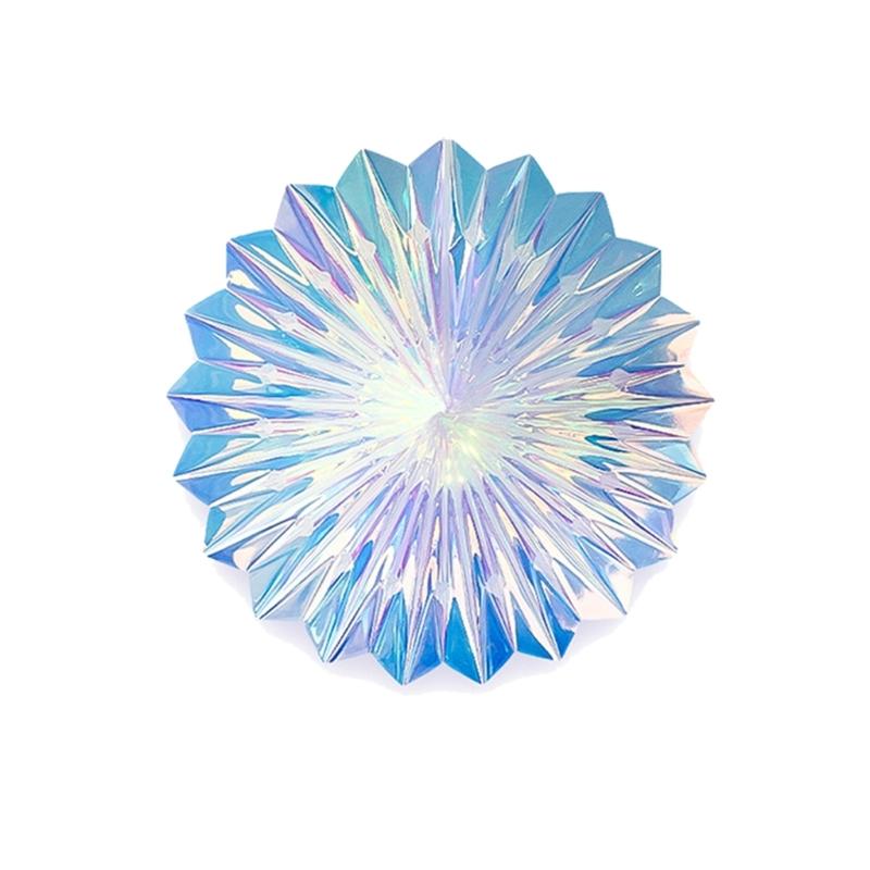 6 Pack Fashionable Iridescents Ceiling Decoration With Snowflake and Honeycomb Ornament for Parties Supplies Daily Use