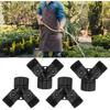 Tap Y Splitter 2 Way 2 Valves Hose Splitter Connector for Garden Hose Faucet EU Standard 4pcs (Black)