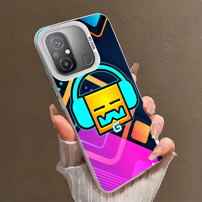 Geometry Dash Game Shockproof Phone Case for Xiaomi Poco X7 X6 X5 X3 Pro F7 Ultra M8 Redmi 15C 15 14C 13C 12C 10C 13 12 10